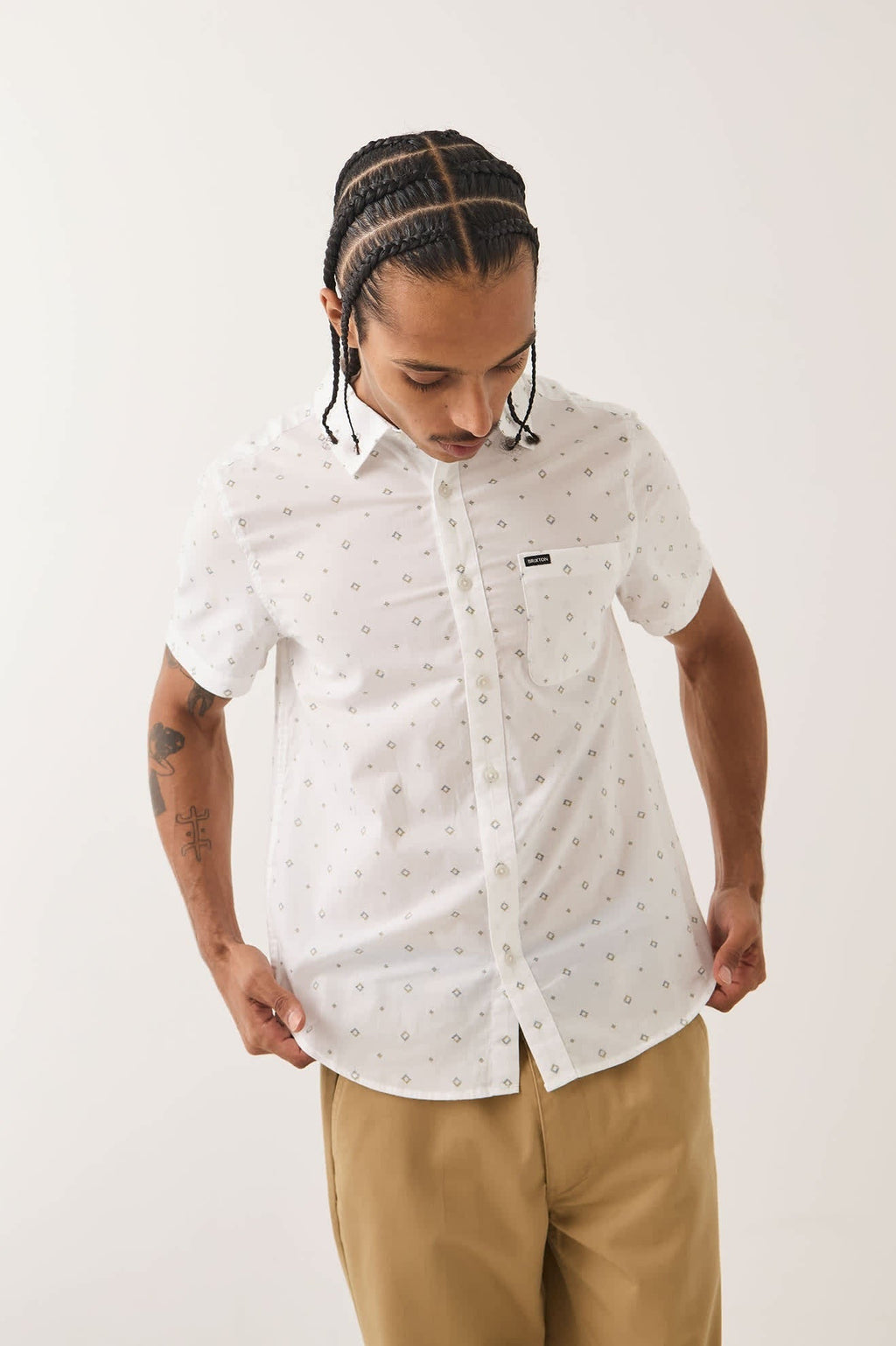Charter Print Shirt - White/Geo