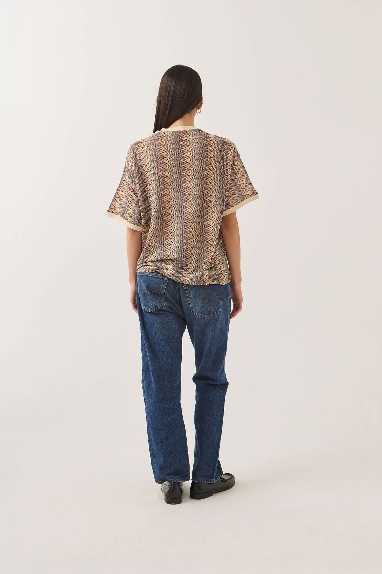 Football Oversized Mesh Jersey - Multi Color Zigzag