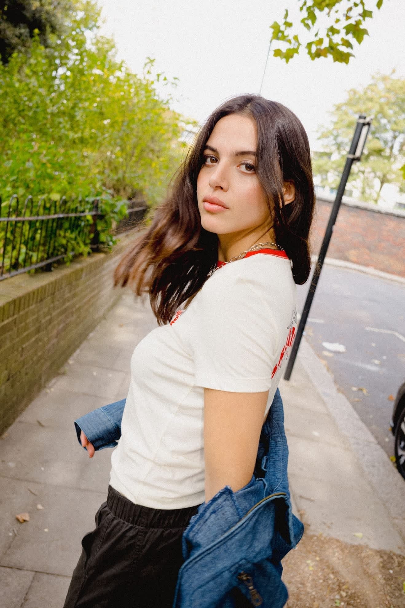 Brixton Banner Slim Crew T-Shirt - Off White