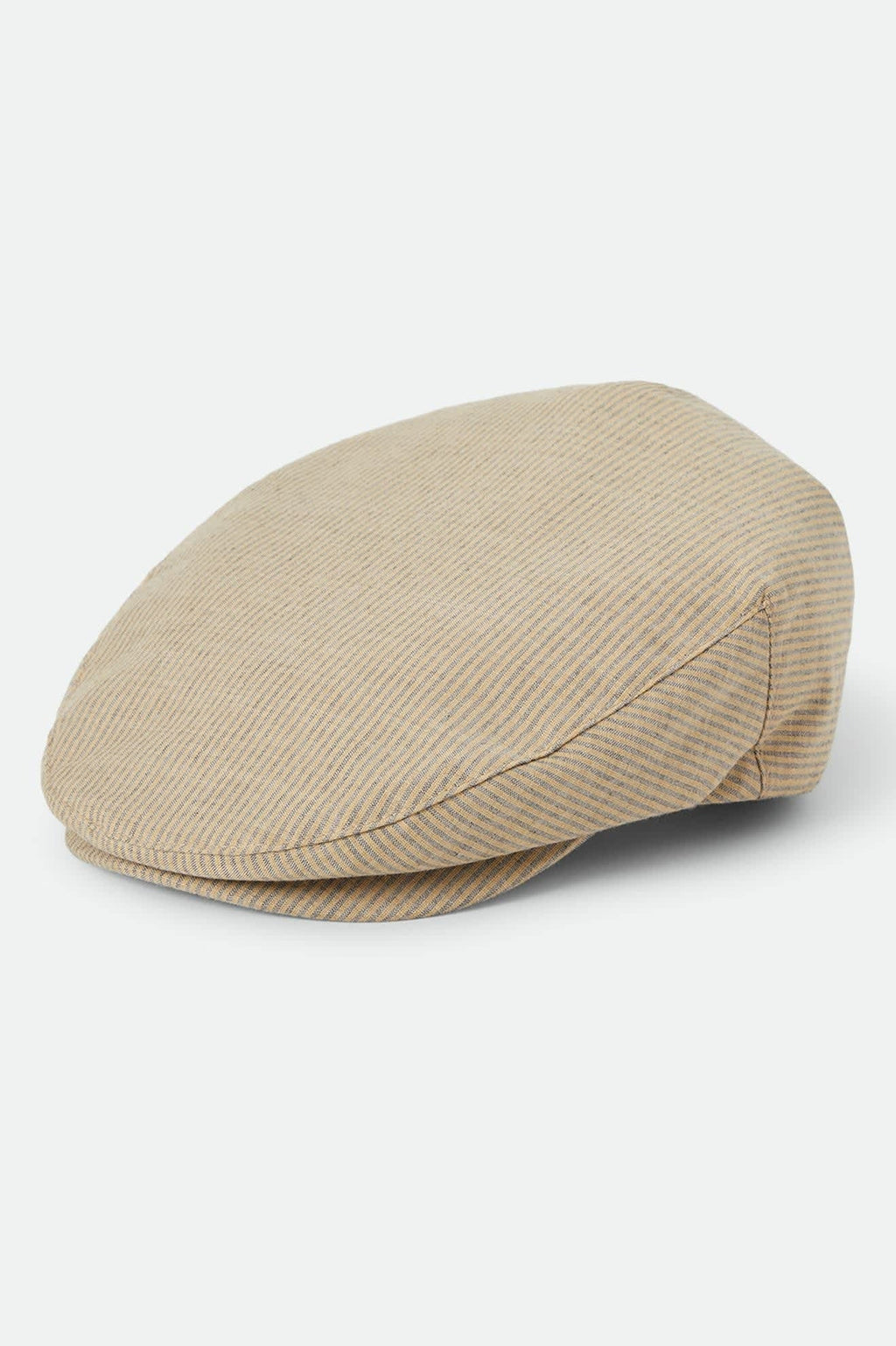 Hooligan Flat Cap - Khaki Stripe/Washed Black
