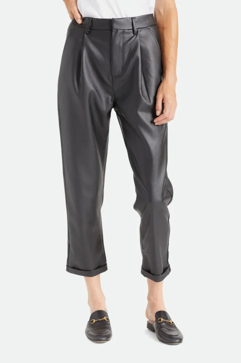 aberdeen black leather pants stylish trouser