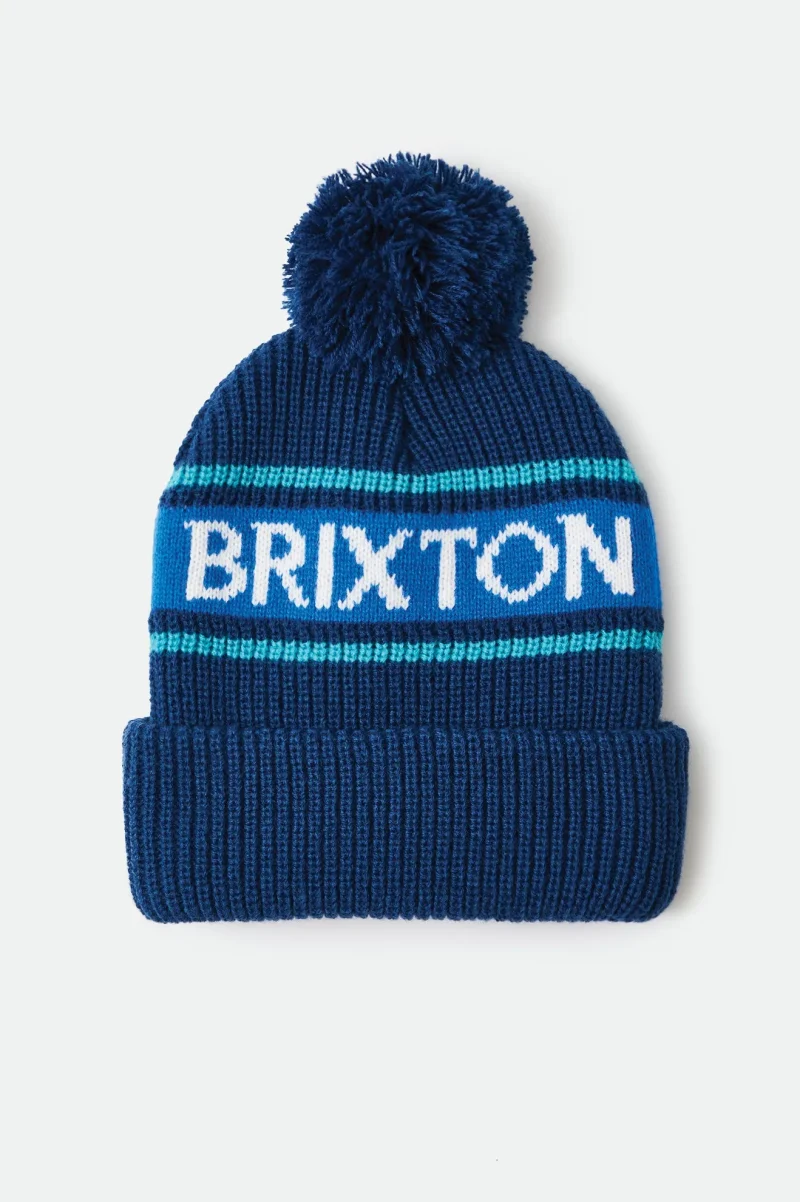 alpha pom beanie in joe blue