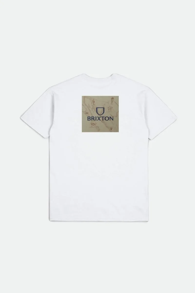 alpha square s s standard tee white navy sepia