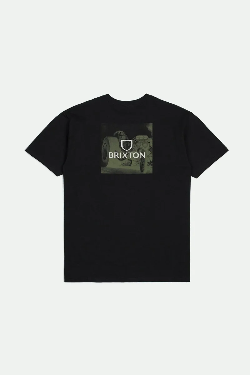 alpha square standard t shirt black green yellow