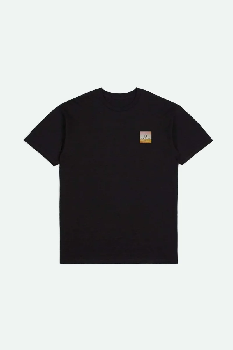 alpha square t shirt black gold brown