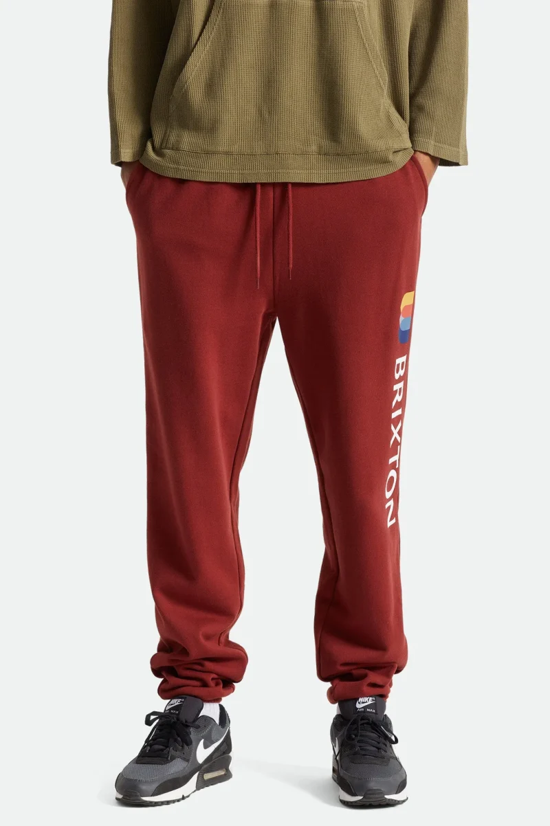 alton dark brick sweatpants