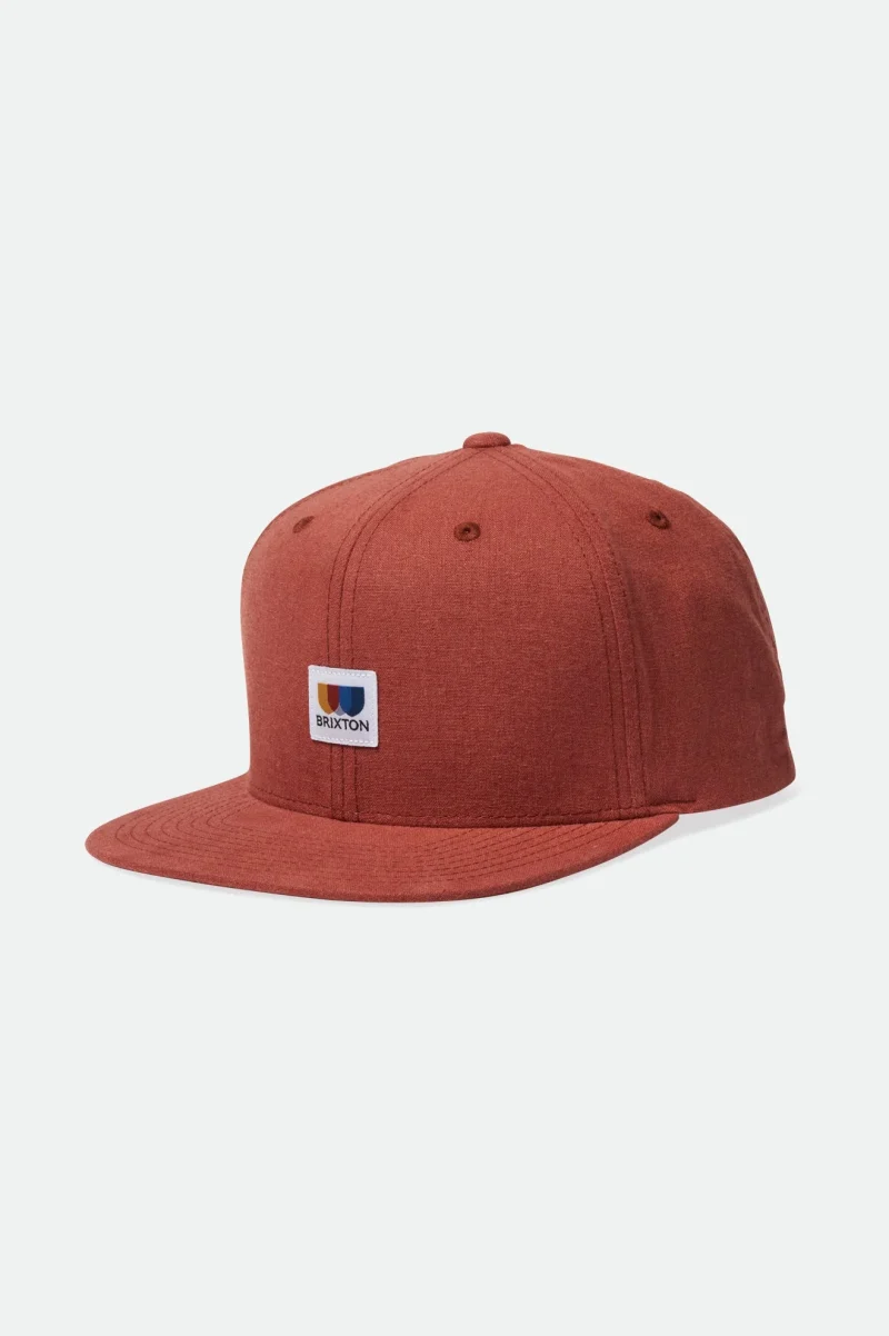 alton mp dark brick hemp snapback cap