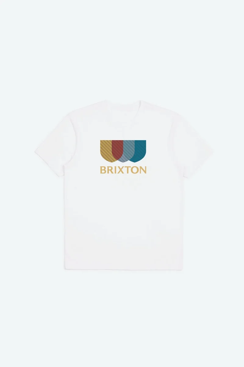 alton stripe short sleeve standard tee white