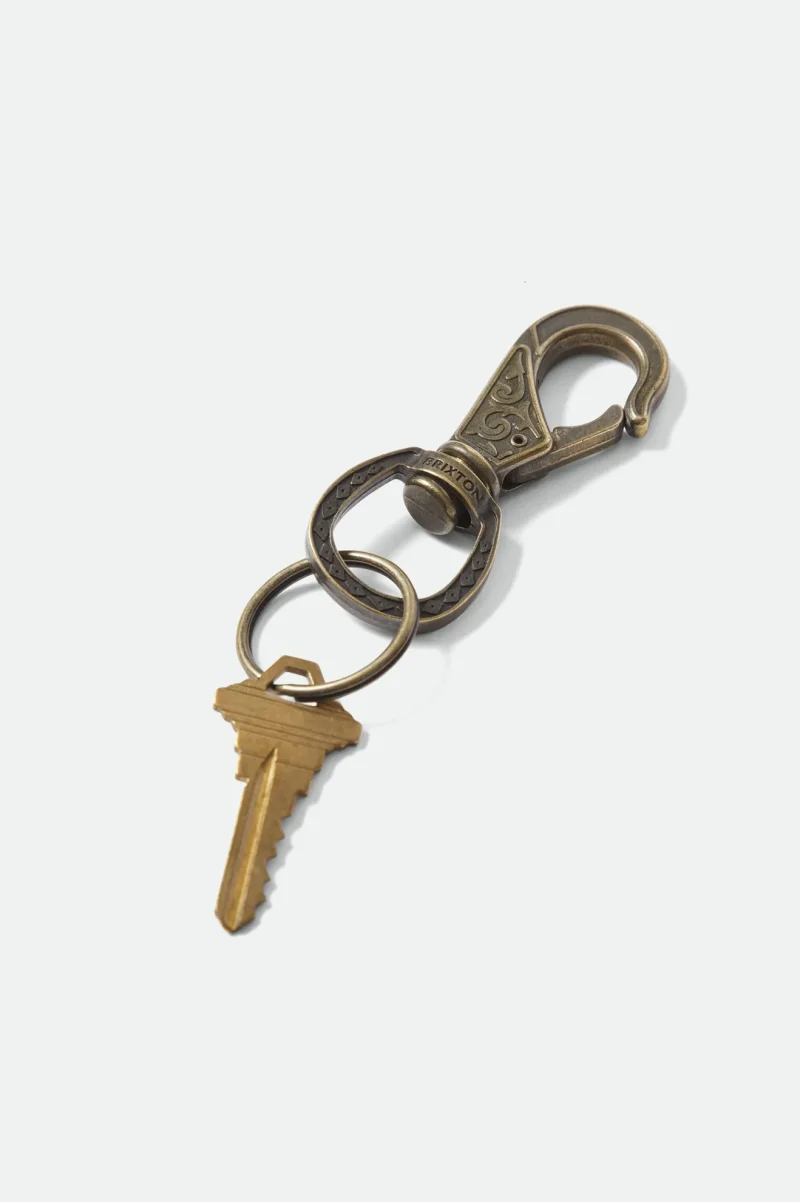 antique bronze scroll keychain