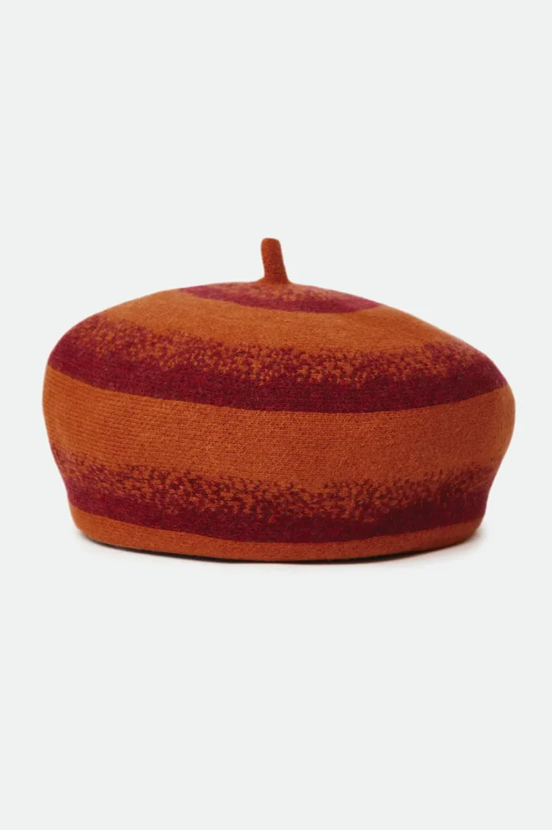 audrey brick orange ombre beret