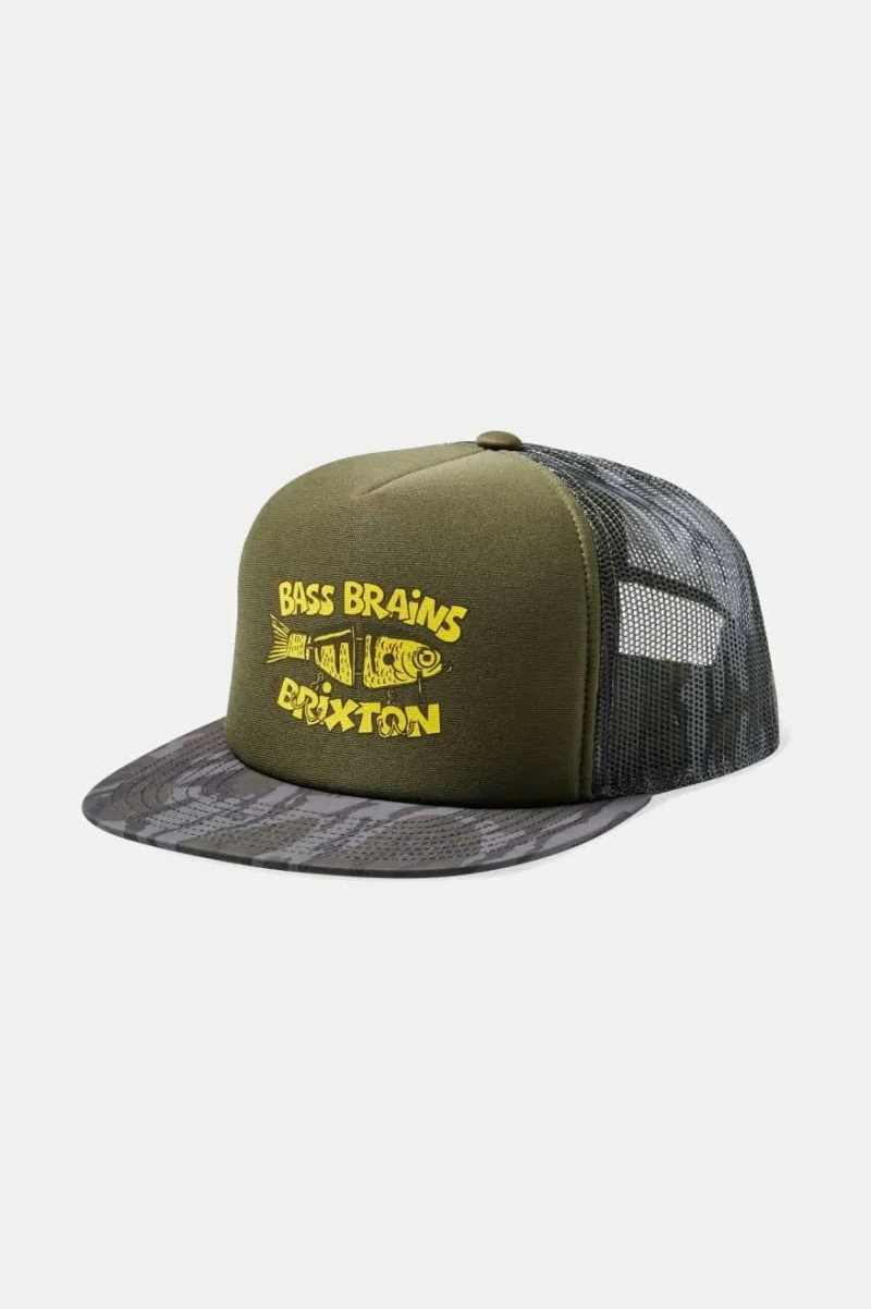 bass brains bait netplus bb camo trucker hat