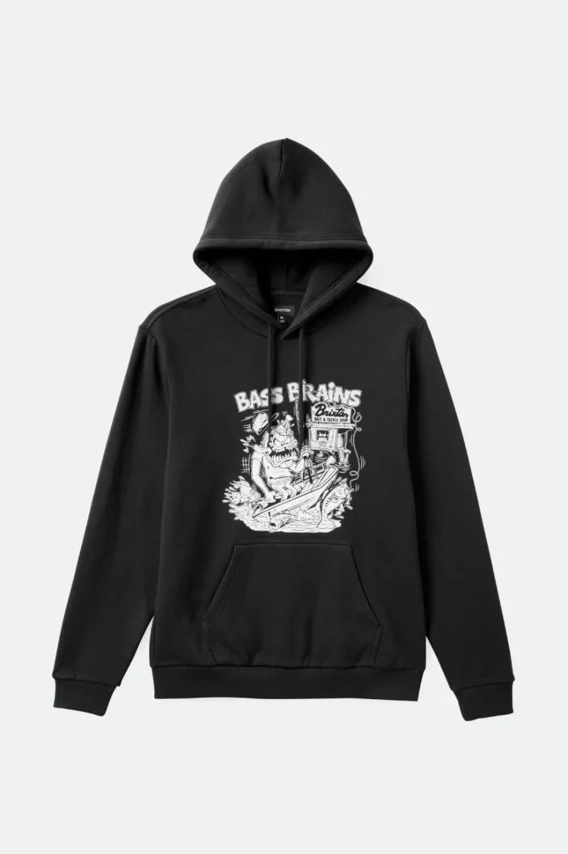 bass brains monster hoodie black