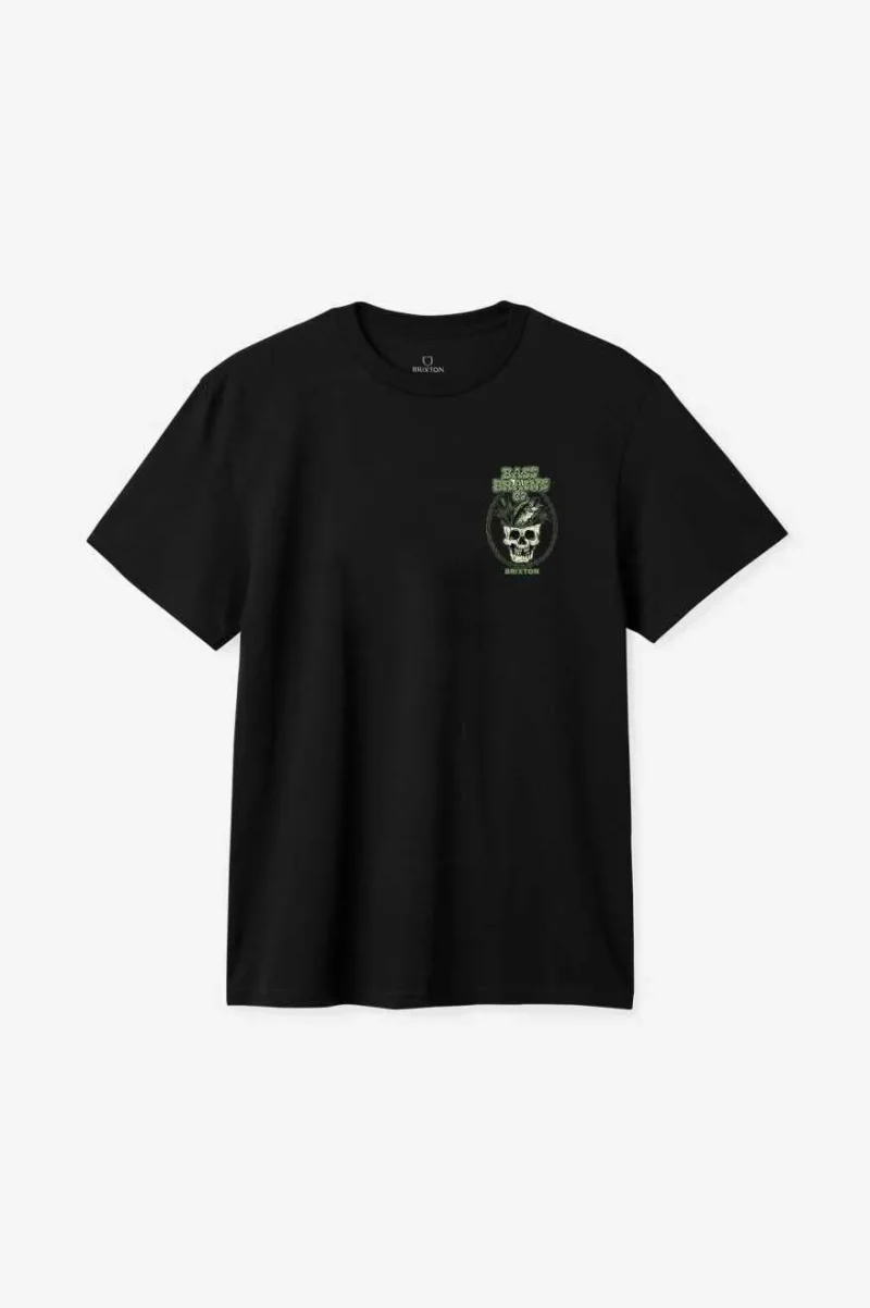 bass brains skull s s black t shirt