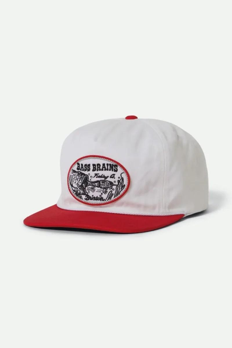 bass brains swim hp white red snapback