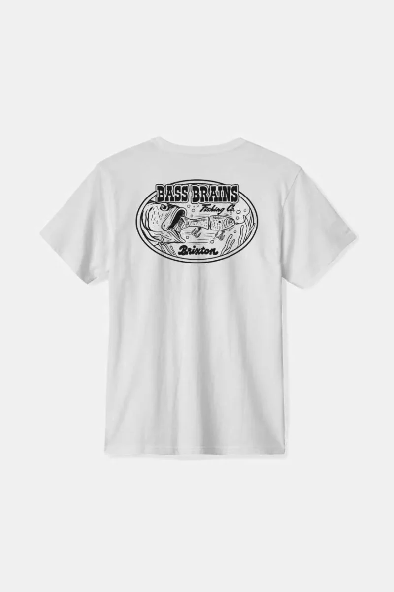 bass brains white black standard s s swim tee