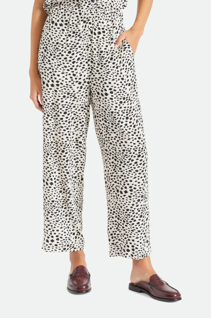 beige cheetah crop pants