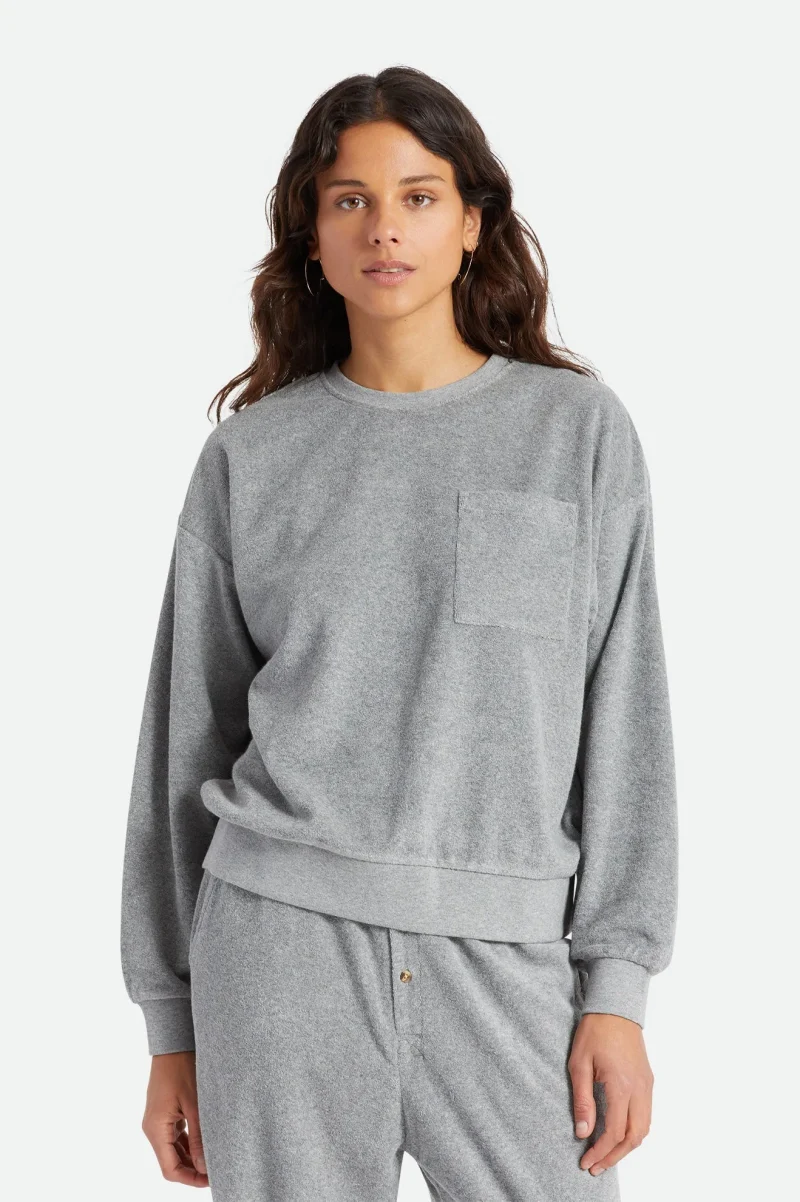 bella crew heathered gray sweatshirt