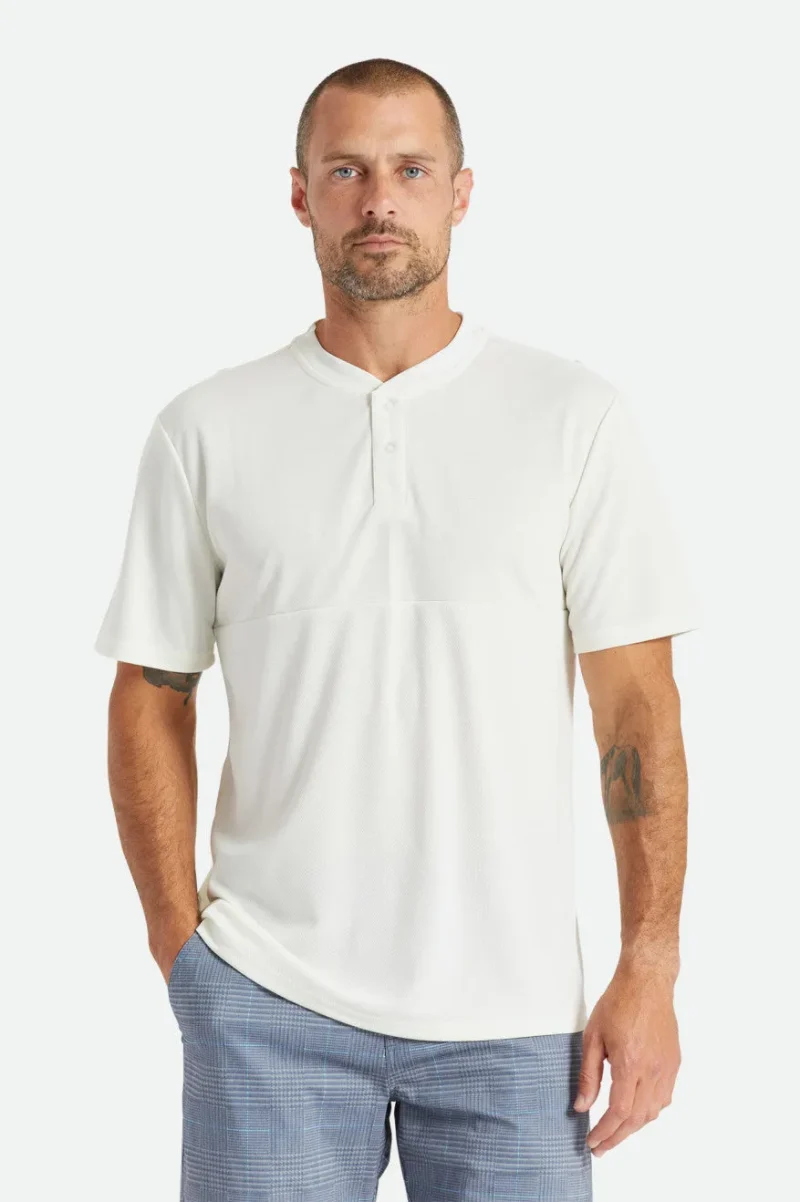 beta square utility henley knit off white