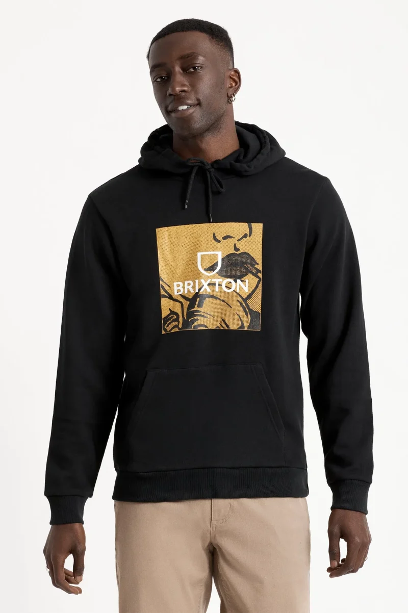 black alpha square art hoodie