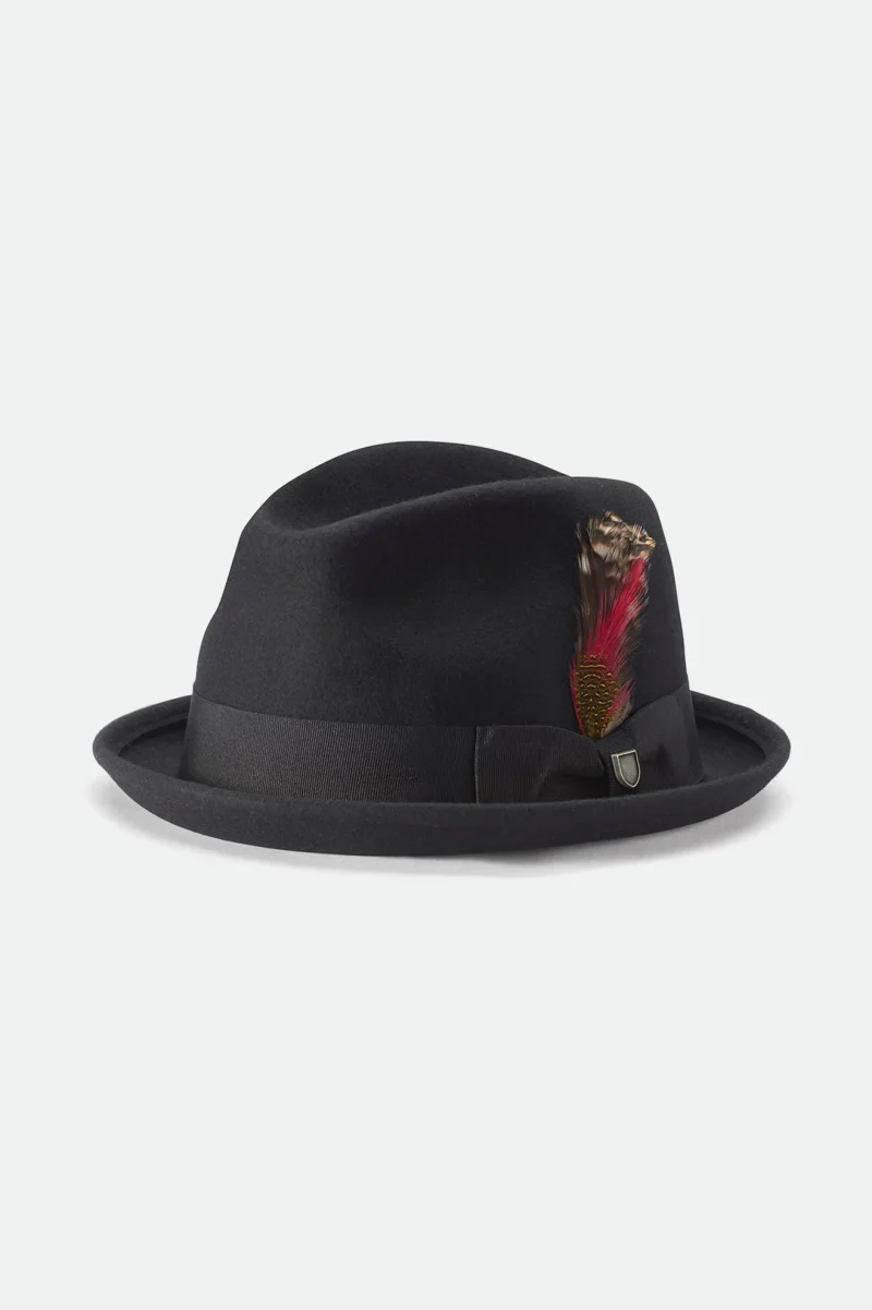 black gain fedora hat