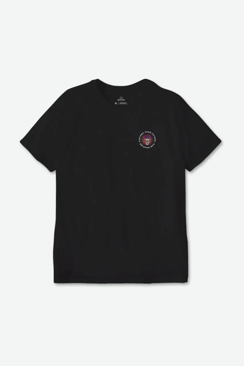 black garment dyed relaxed s s tee