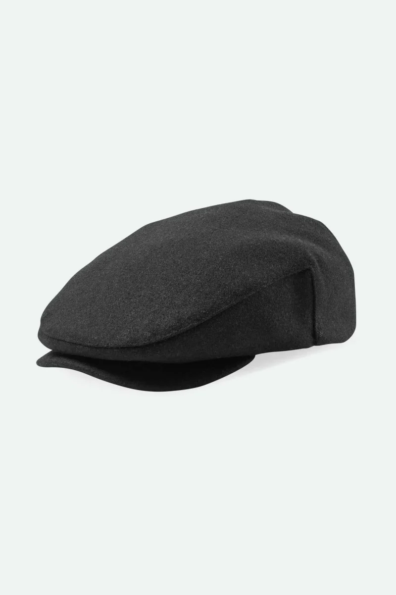 black hooligan flannel flat cap