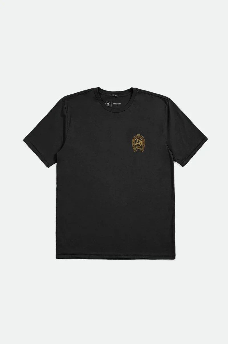 black horse shoe tailored short sleeve tee