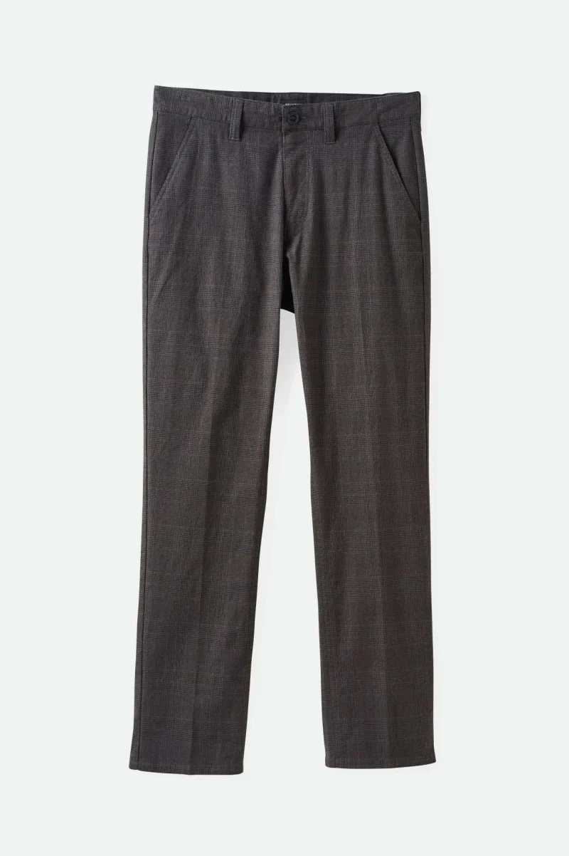 black houndstooth chino pants regular fit