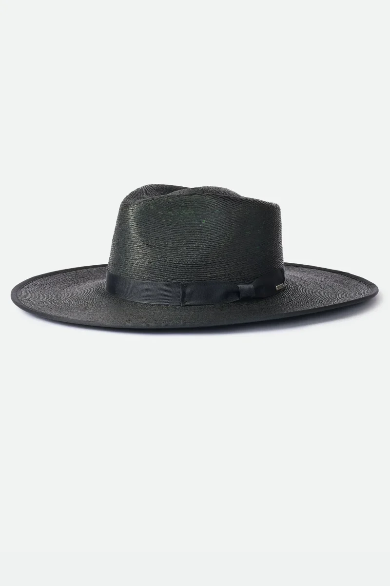 black jo straw rancher hat