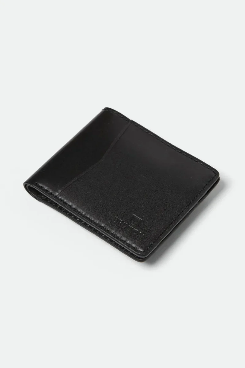 black leather wallet classic style