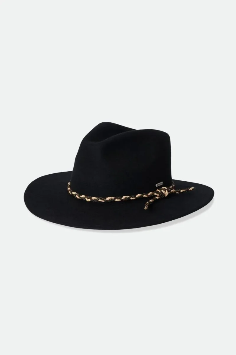 black multi western fedora hat