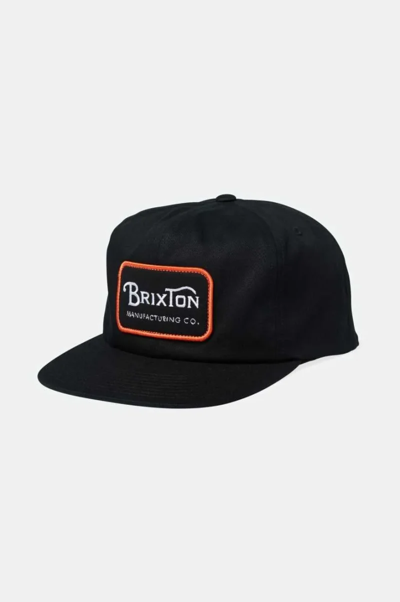 black orange white snapback cap high grade