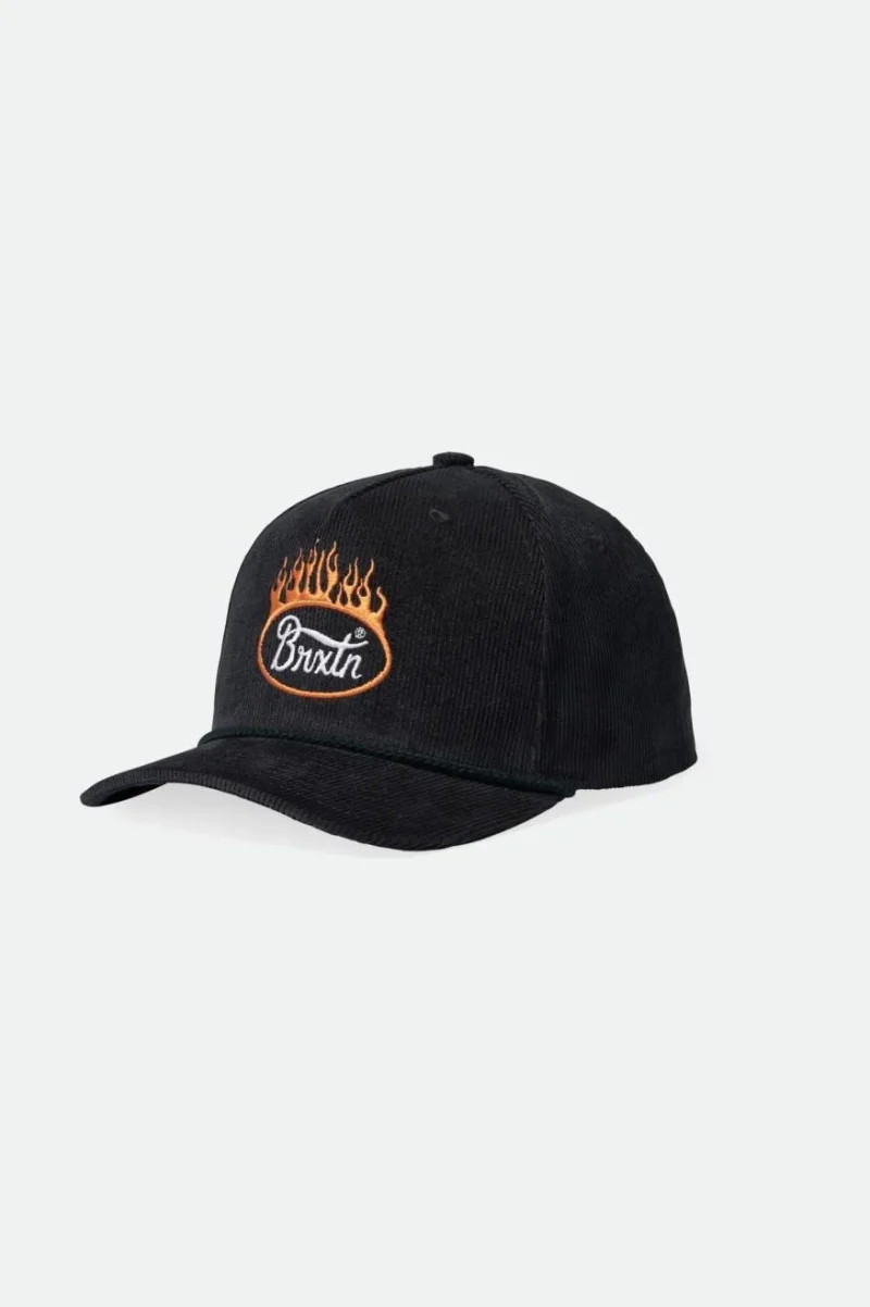 black parsons flame c mp snapback cap