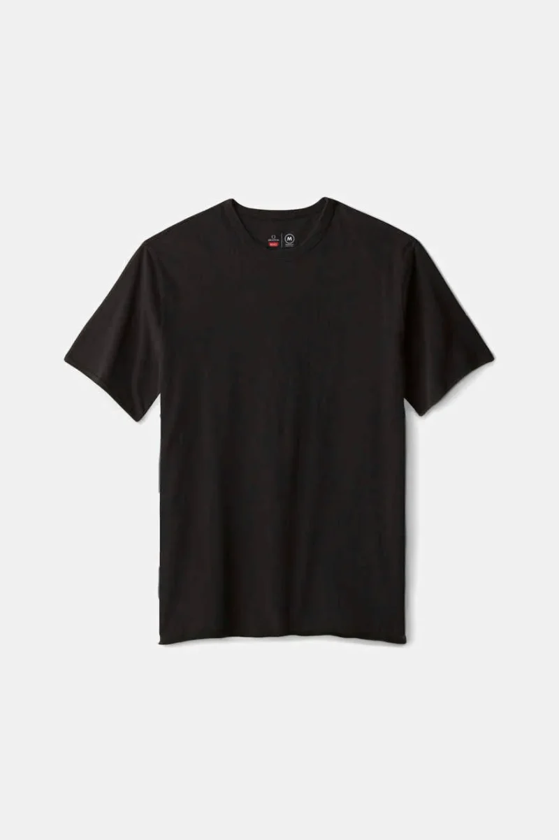 black premium cotton tailored short sleeve t shirt