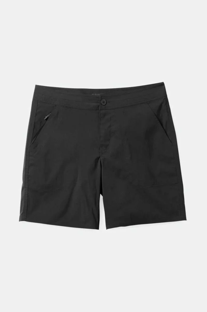 black ripstop adventure water shorts