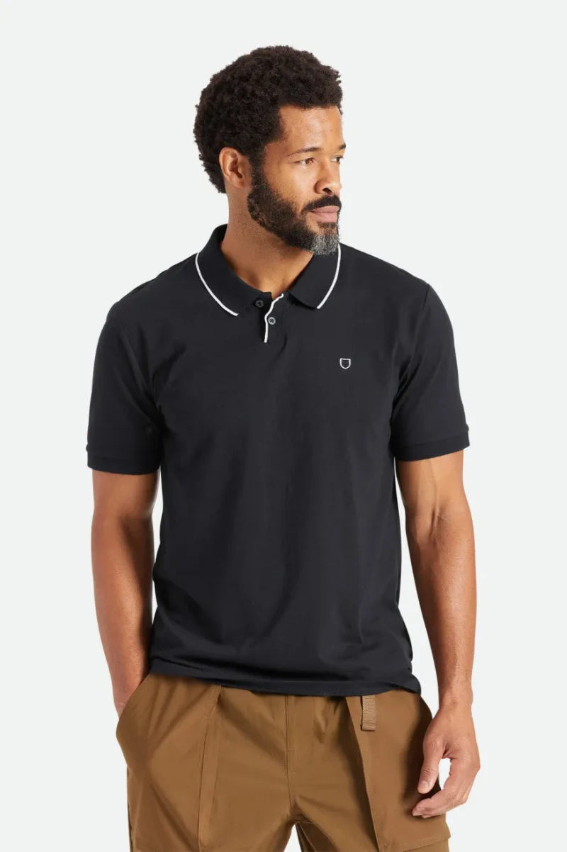 black s s polo shirt