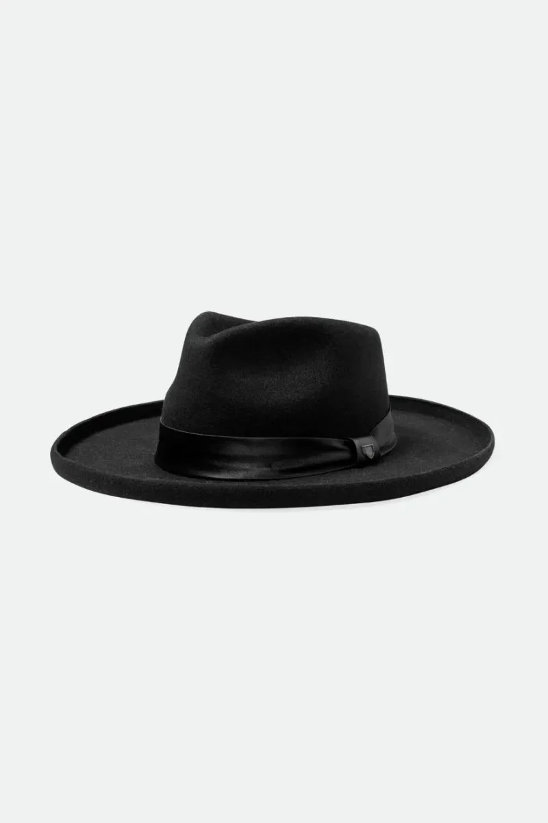 black satin felt fedora hat victoria