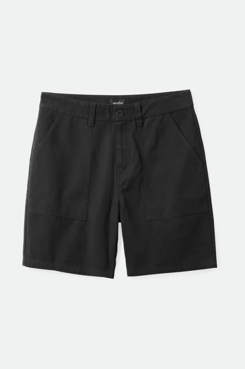 black washed surplus shorts