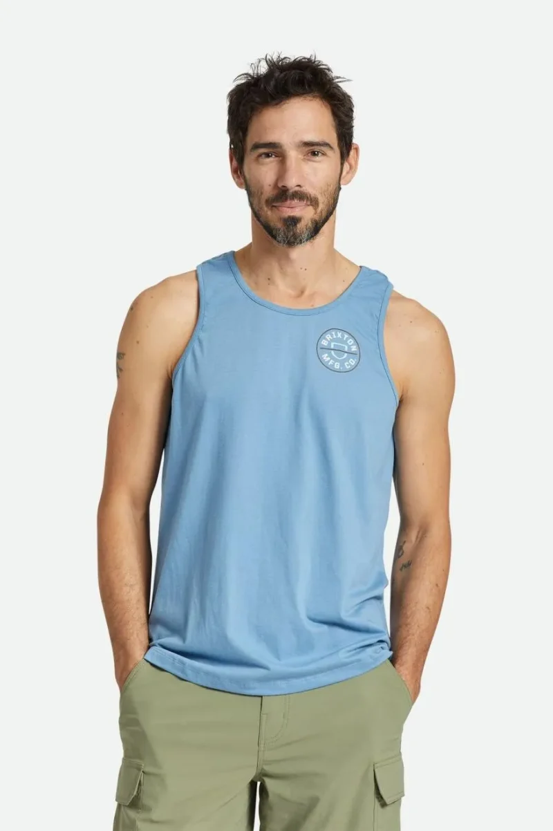 blue heaven crest tank top