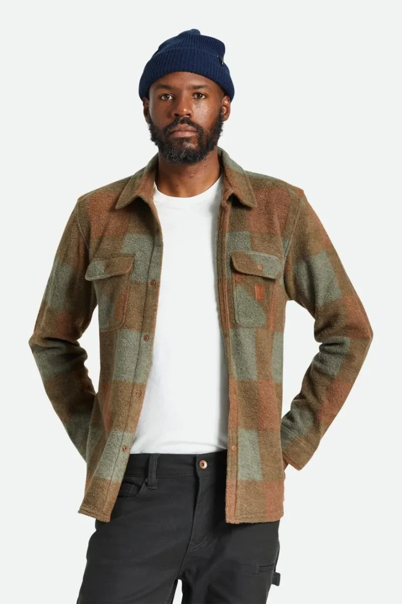 bowery arctic long sleeve fleece bison olive surplus