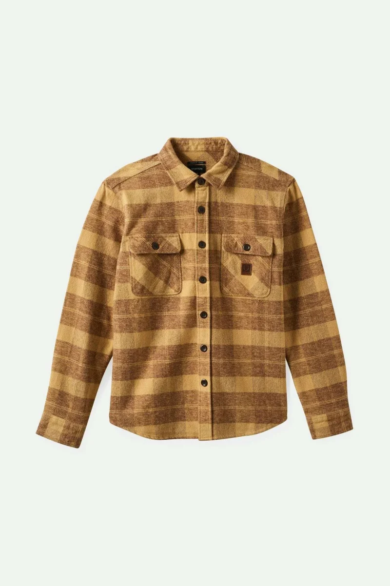 bowery heavyweight flannel shirt curry yellow brown