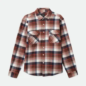 bowery long sleeve washed navy flannel shirt