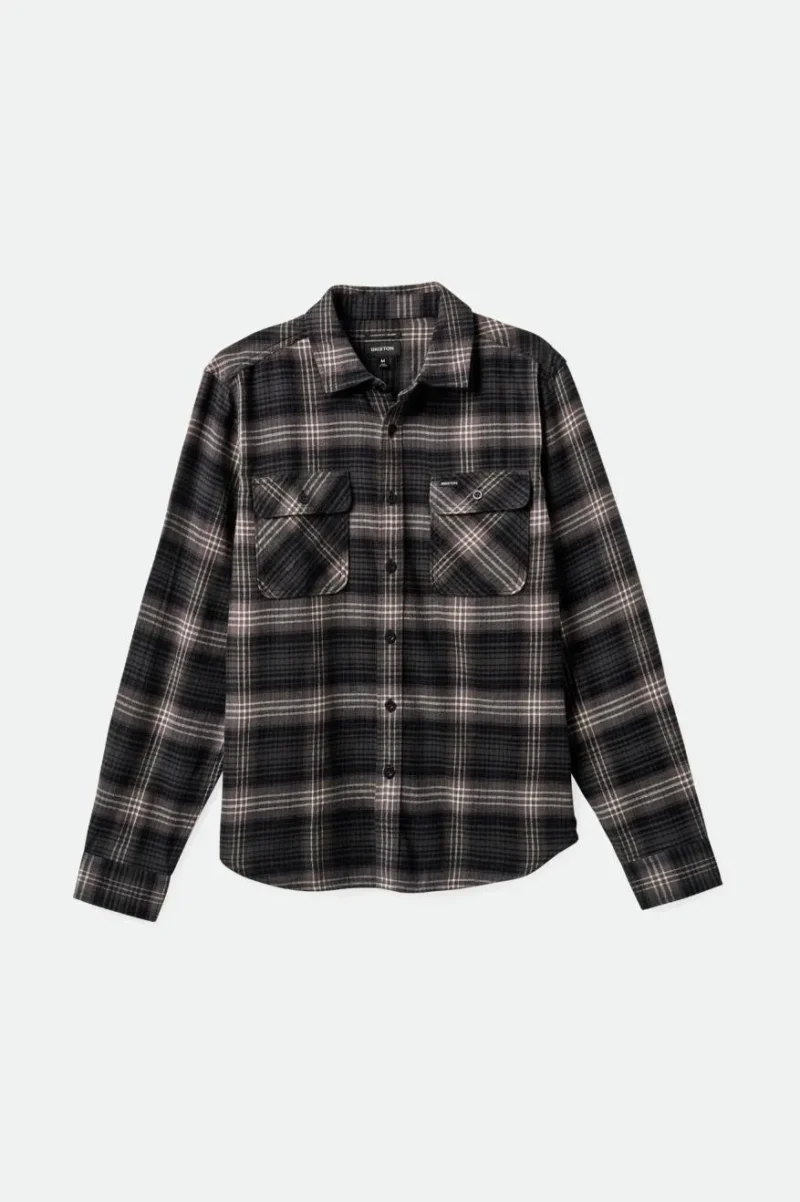 bowery soft lightweight flannel shirt charcoal black