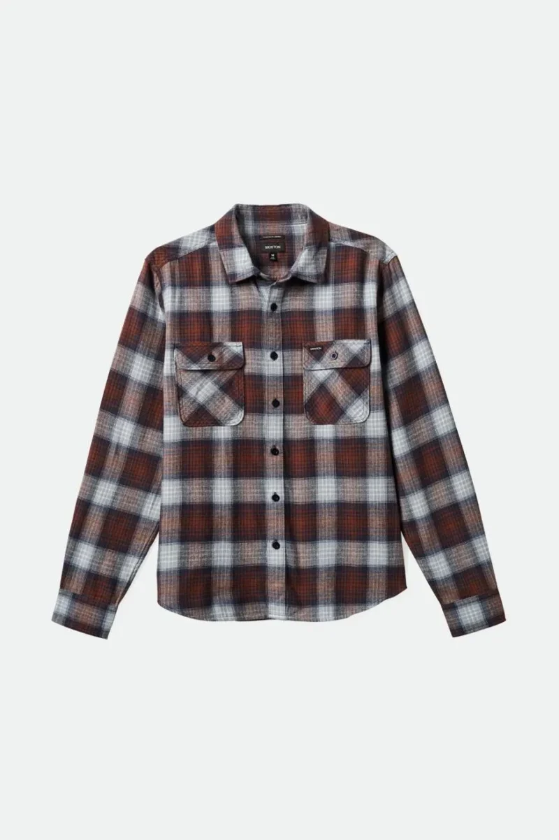 bowery soft lightweight long sleeve flannel shirt navy blue