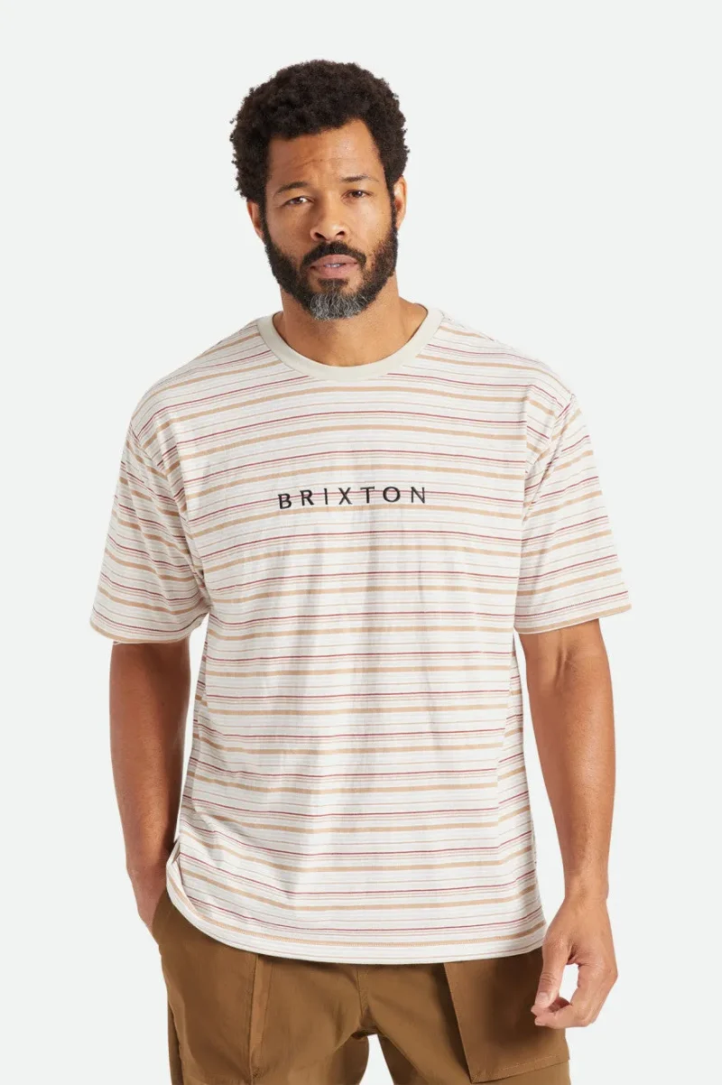 boxy alpha summer knit tee white mojave beige