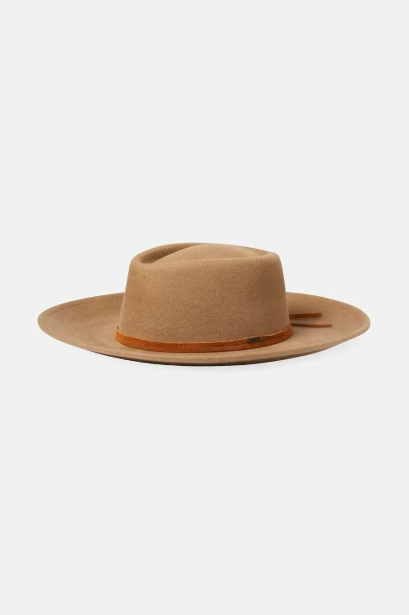 brenton convertible fedora hat tobacco brown