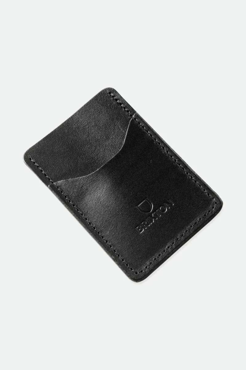 brixton artifact black leather card wallet