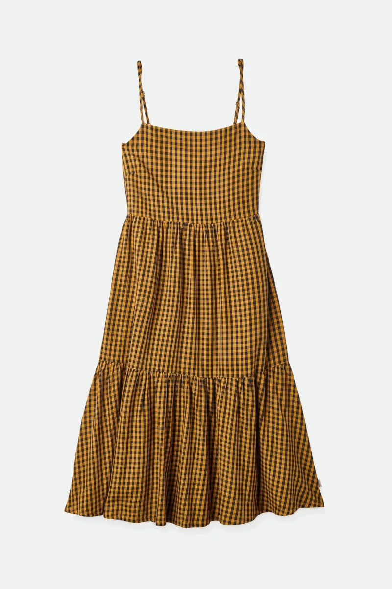 bronze medal gingham tier dress