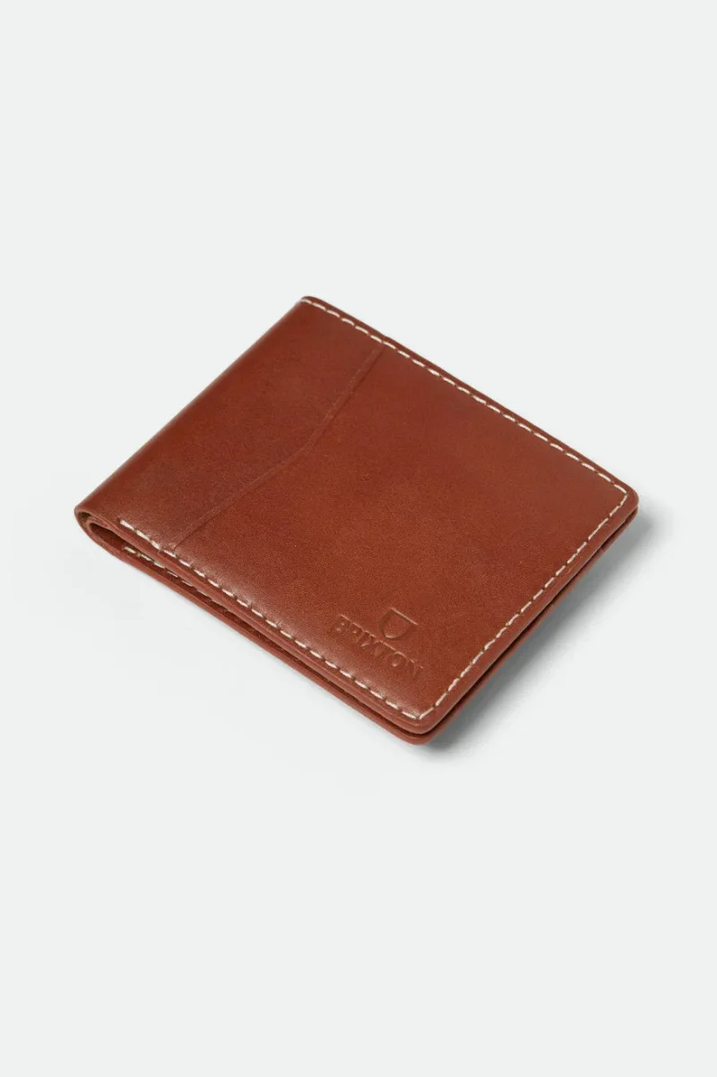 brown leather wallet classic design