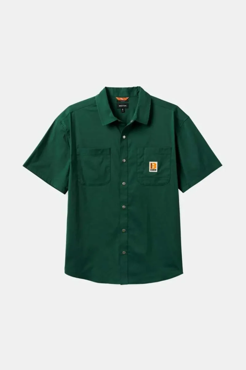 builders mechanic s s woven shirt trekking green